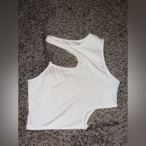 SHEIN White Chain Strap Bodysuit